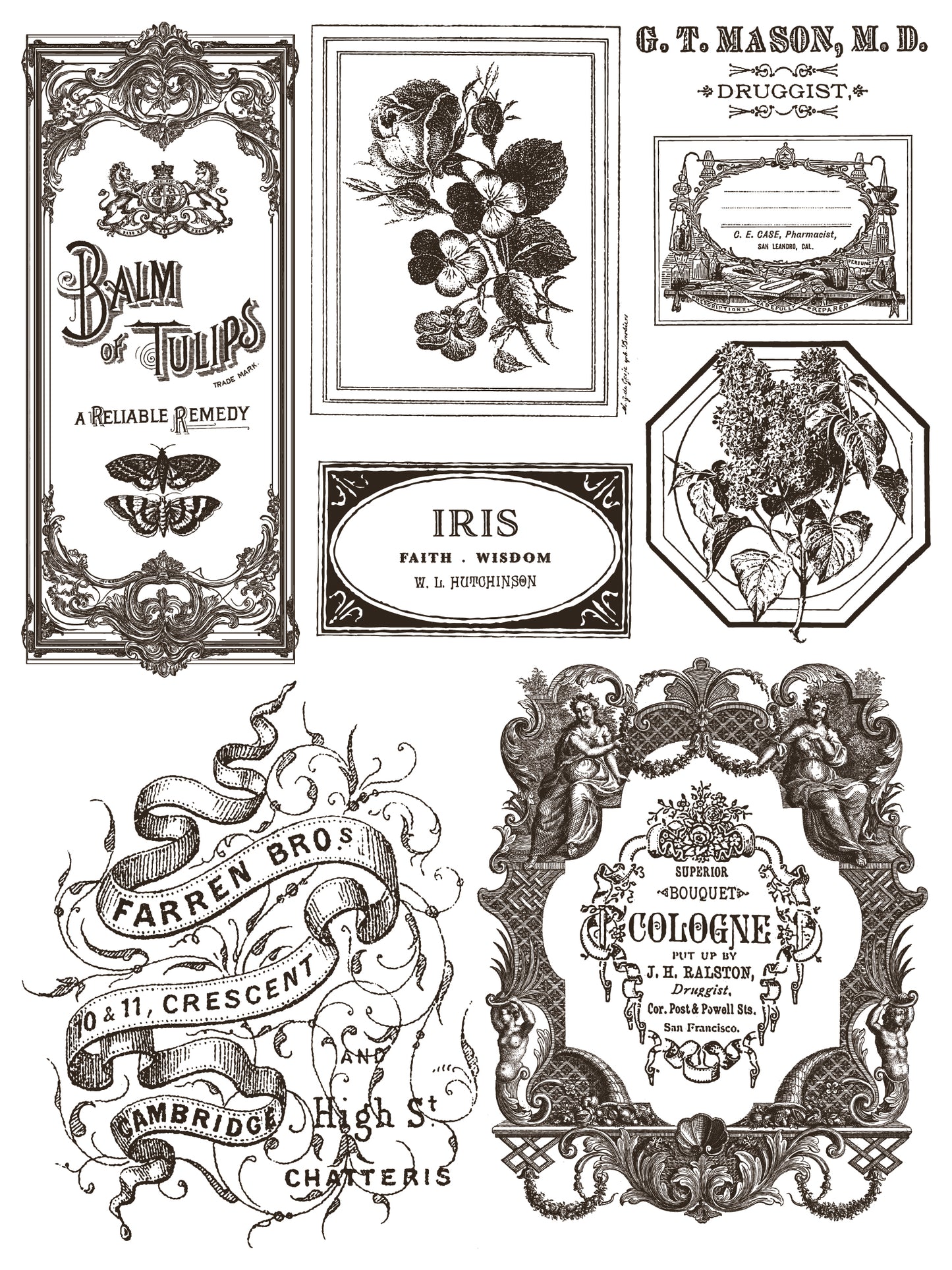 Floriography - 8 Sheet, 12x16 Pad IOD Paint Inlay™