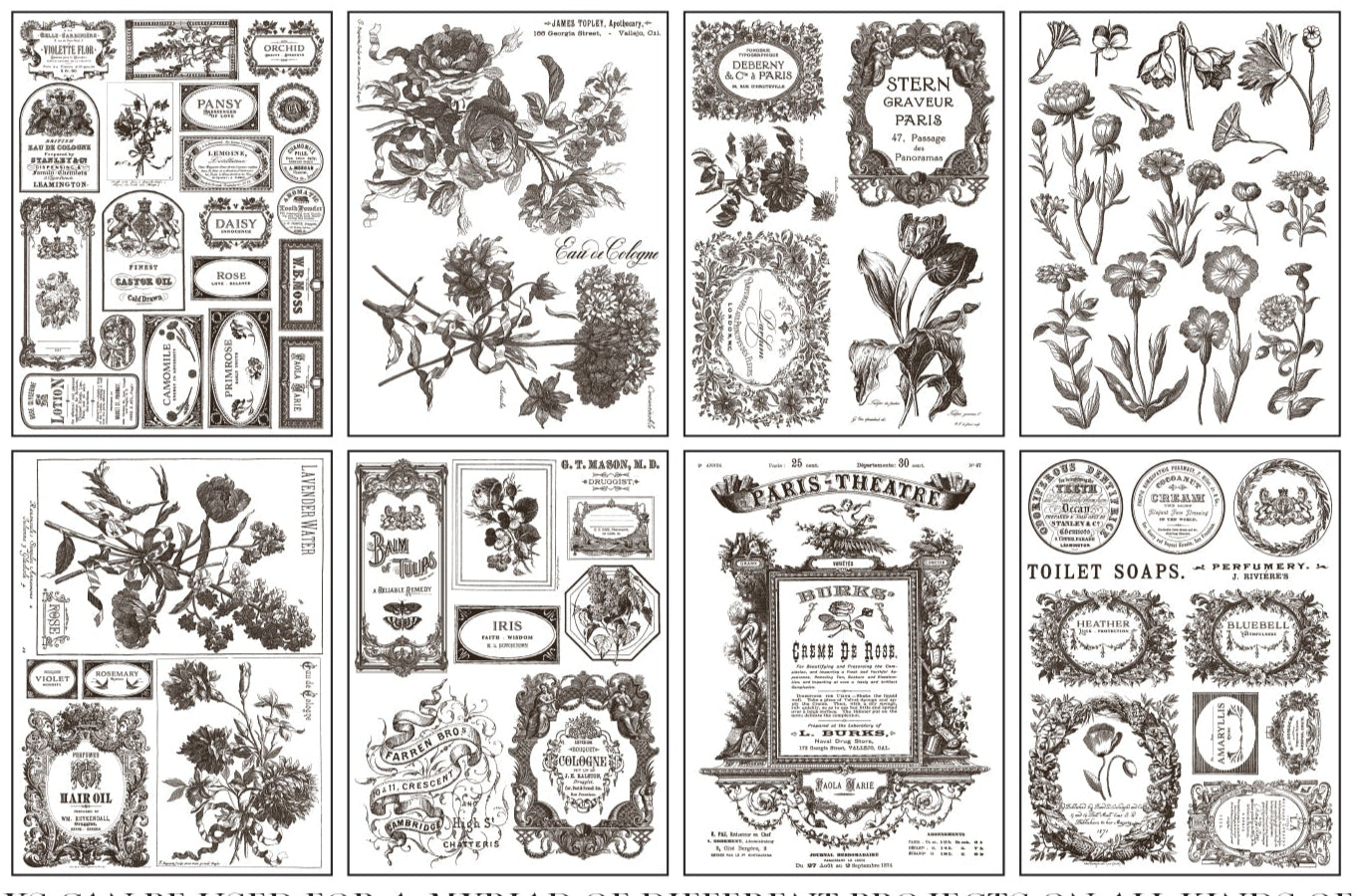 Floriography - 8 Sheet, 12x16 Pad IOD Paint Inlay™