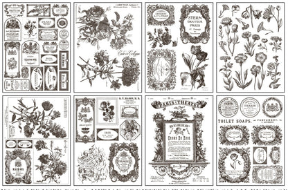 Floriography - 8 Sheet, 12x16 Pad IOD Paint Inlay™