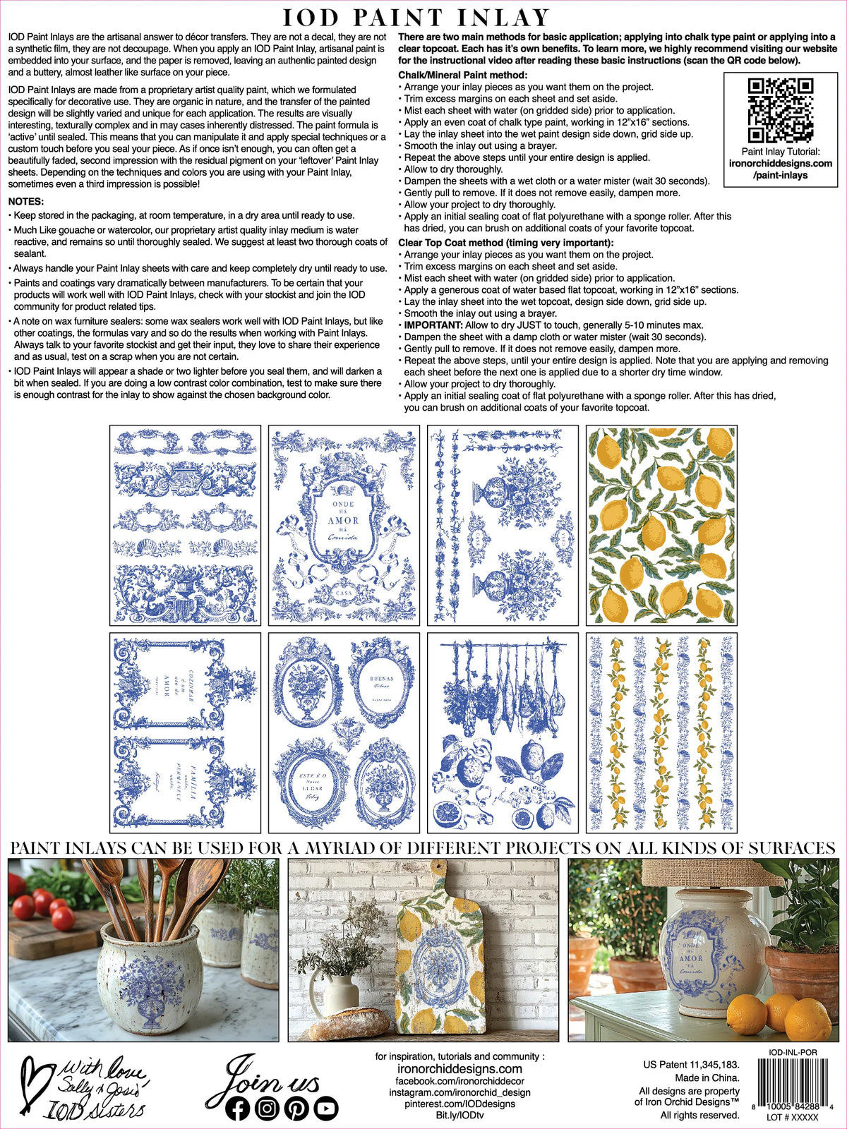 Portofino - 8 Sheet, 12x16 Pad IOD Paint Inlay