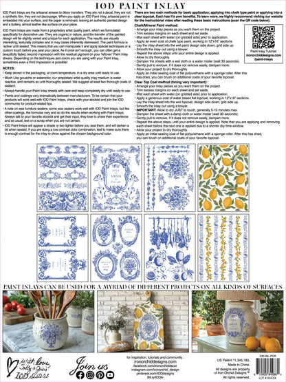 Portofino - 8 Sheet, 12x16 Pad IOD Paint Inlay