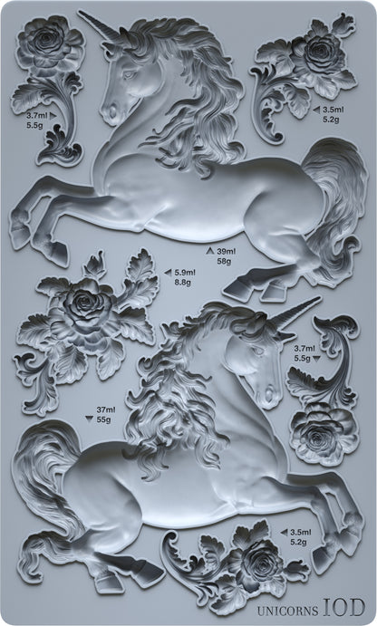 Unicorns - Retired IOD Decor Mould