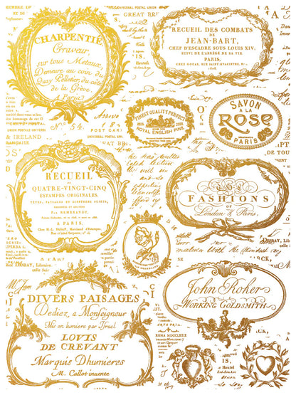 Etiquettes - Gilded Collection - 4 Sheet, 12x16 Pad IOD Decor Transfer™