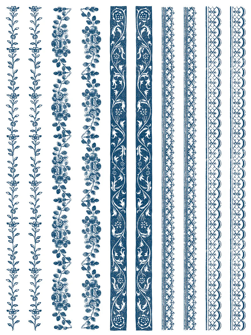 Delft Traditions Azure - 8 Sheet, 12x16 Pad IOD Paint Inlay™