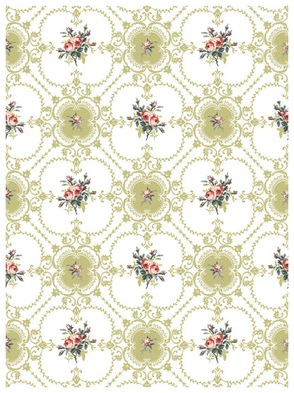 Lattice Rose - 8 Sheet, 12x16 Pad IOD Paint Inlay™