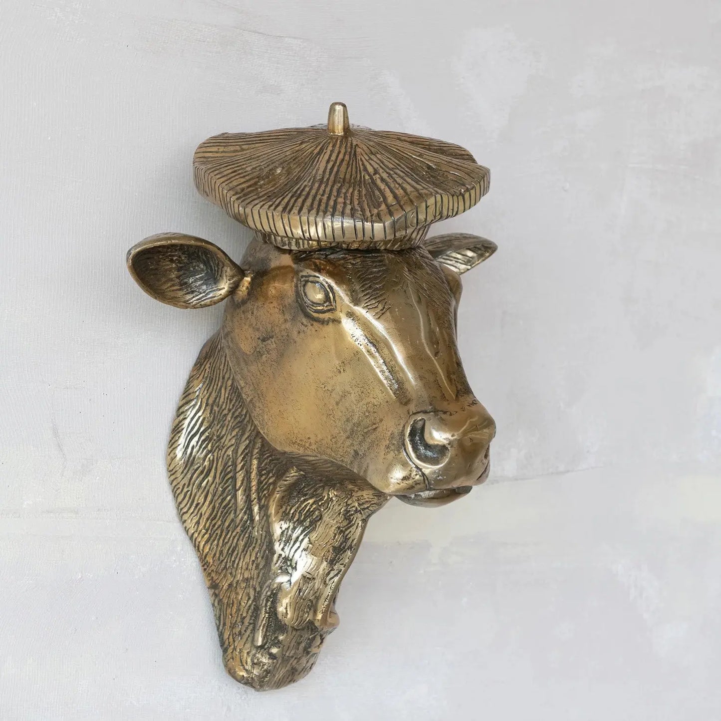 Calvin the Cow Bronzed Aluminum Wall Mount