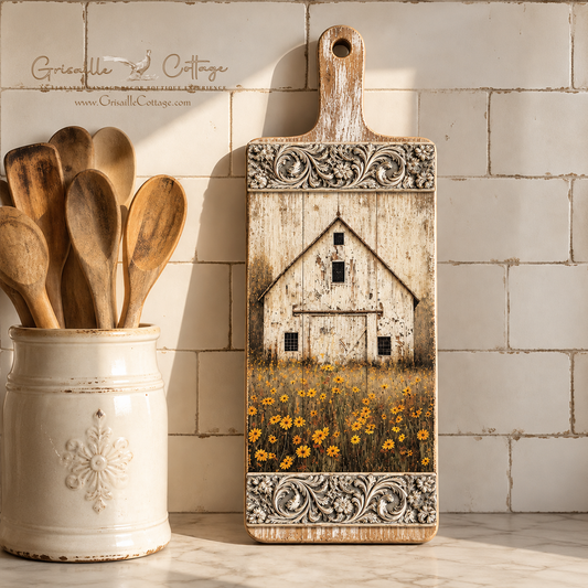 𝟭𝟬-𝟭𝟳-𝟮𝟲 𝗦𝗮𝘁𝘂𝗿𝗱𝗮𝘆 (𝟭𝟮-𝟯) Decorative Chapel or Barn Cutting Board