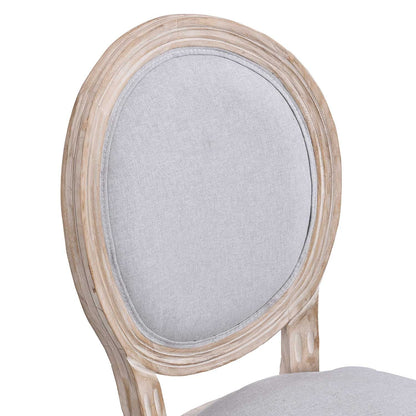 French Limewash Upholstered Dining Chair, Grey - (𝐏𝐢𝐜𝐤-𝐔𝐩 𝐎𝐧𝐥𝐲)