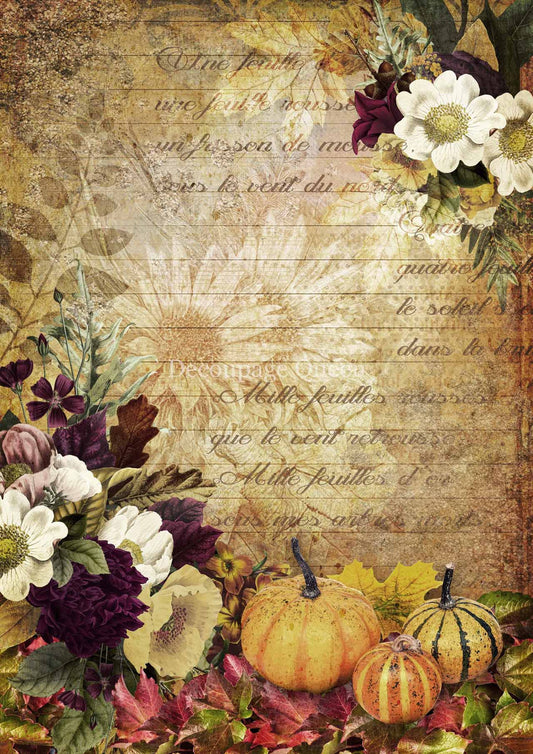 Autumn Message - Rice Paper by Decoupage Queen