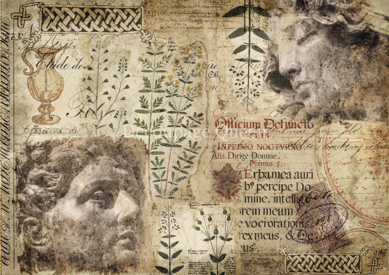 Roman Satutues 0343 - A3 11.7x16.5 Rice Paper by Decoupage Queen
