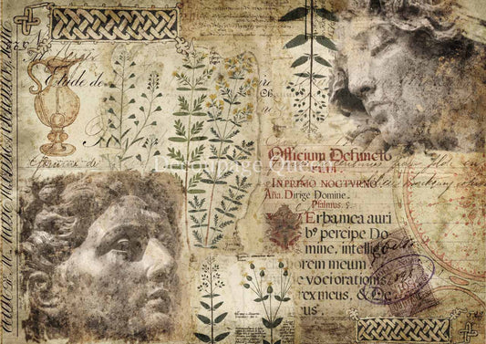 Roman Satutues 0343 - A3 11.7x16.5 Rice Paper by Decoupage Queen