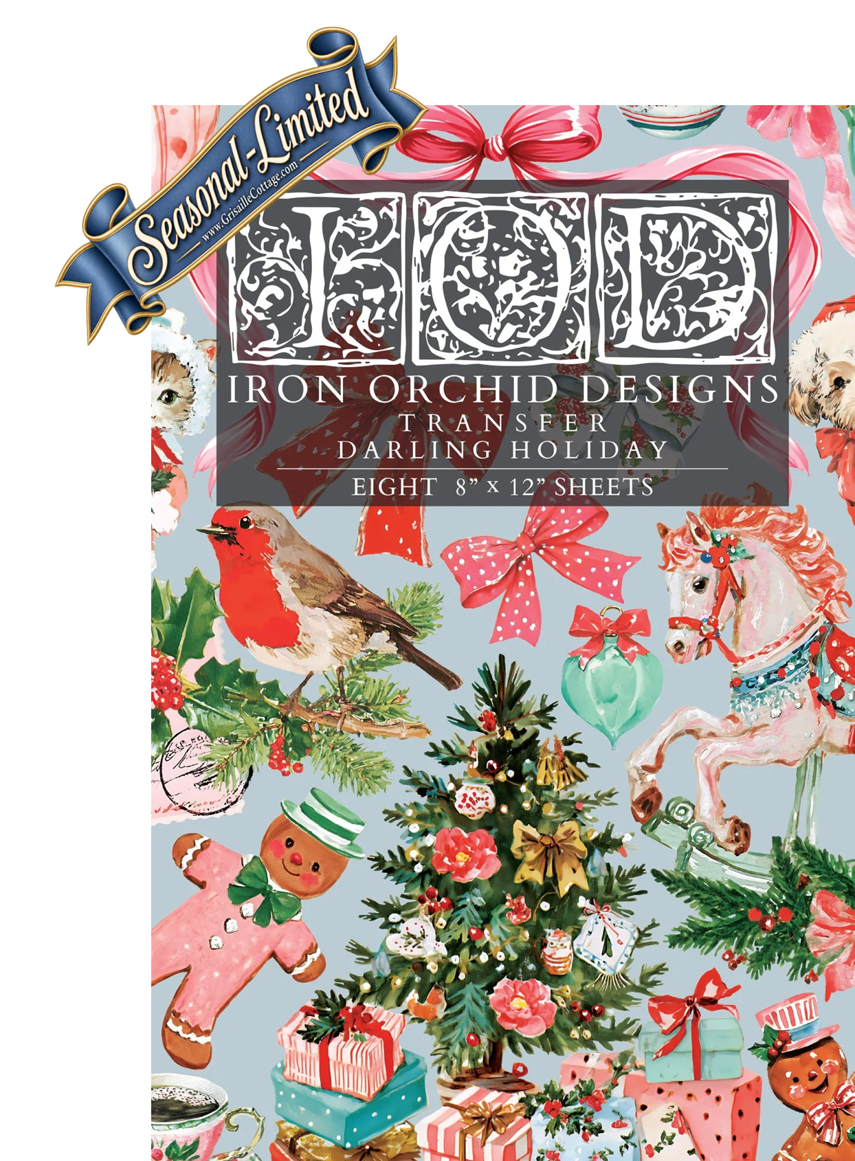 Darling Holiday - 8 Sheet, 8x12 Pad IOD Decor Transfer™ 2026 Limited