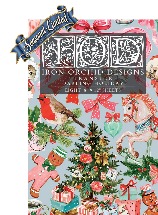 Darling Holiday - 8 Sheet, 8x12 Pad IOD Decor Transfer™ 2026 Limited
