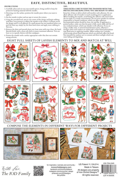 Darling Holiday - 8 Sheet, 8x12 Pad IOD Decor Transfer™ 2026 Limited