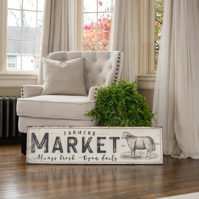 Market Always Fresh 40x11 Metal Sign