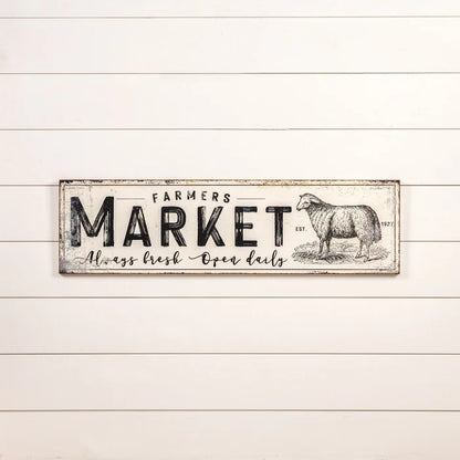 Market Always Fresh 40x11 Metal Sign