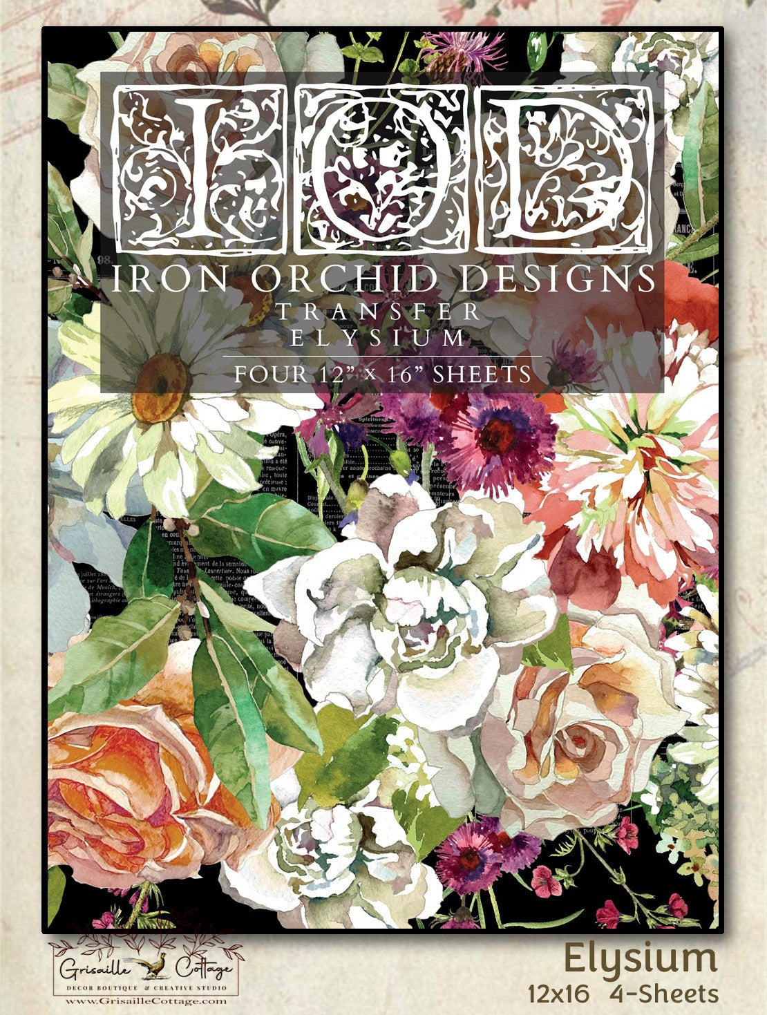 Elysium - 4 Sheets, 12x16 Pad IOD Decor Transfer™