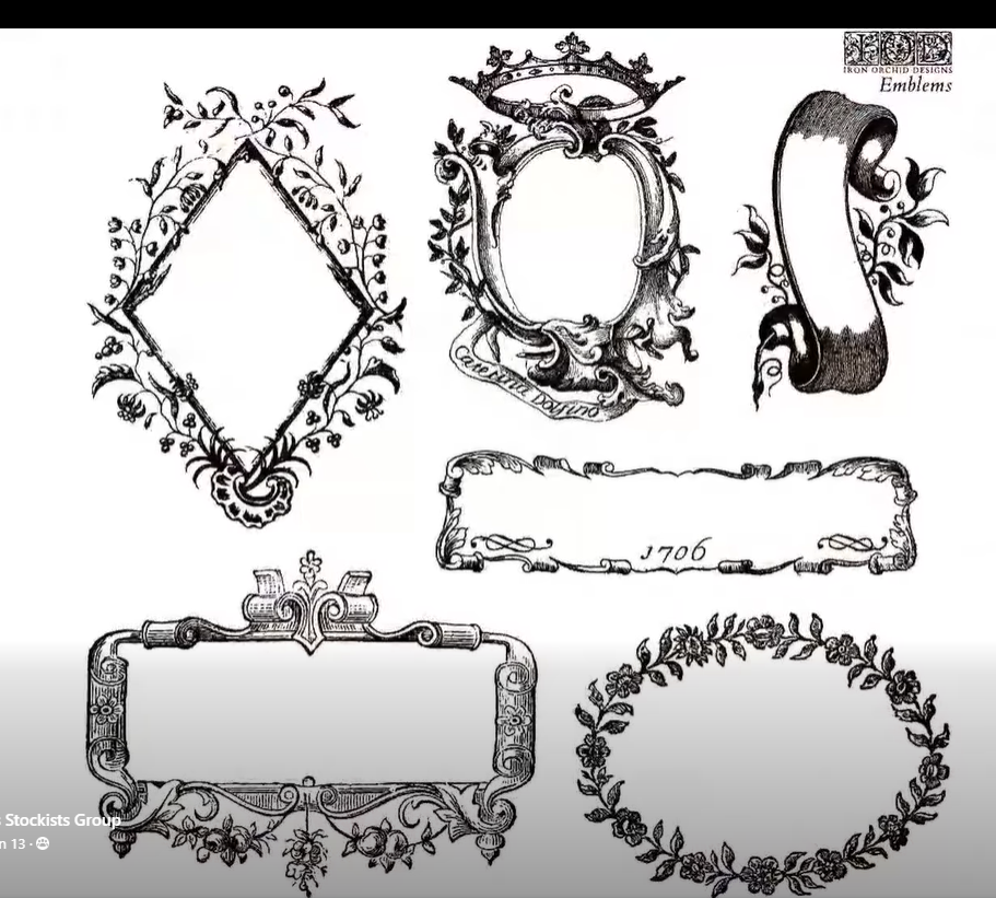 Emblems 6x6 (4 sheets) - IOD Decor Stamp 2026