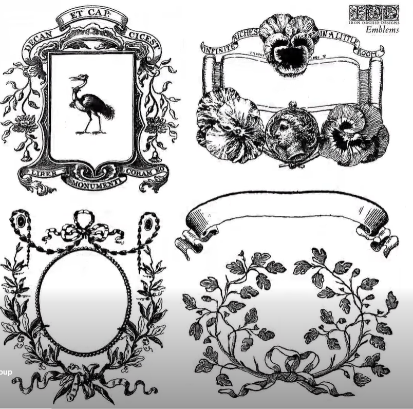 Emblems 6x6 (4 sheets) - IOD Decor Stamp 2026