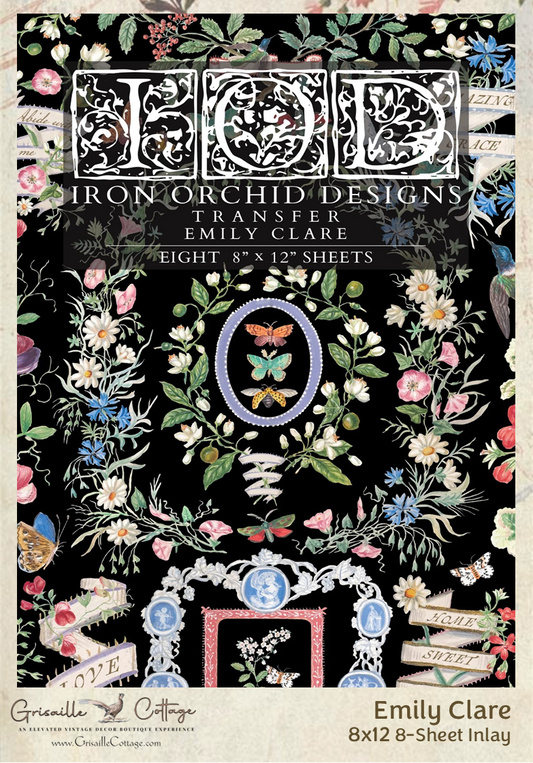 Emily Clare - 8 Sheet, 8x12 Pad IOD Decor Transfer™ 2026