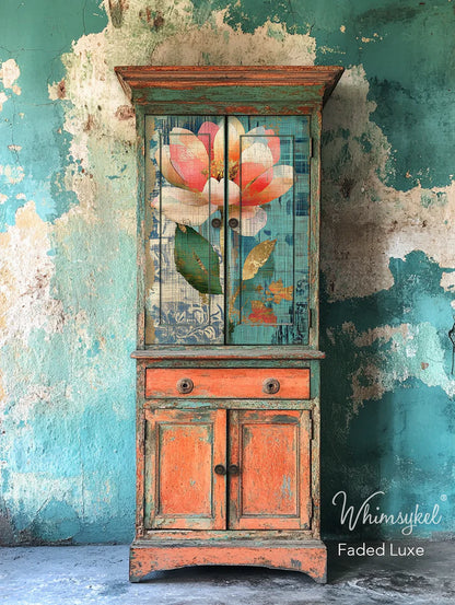 Faded Luxe - Lg 21" x 29" Decoupage Paper by Whimsykel Designs