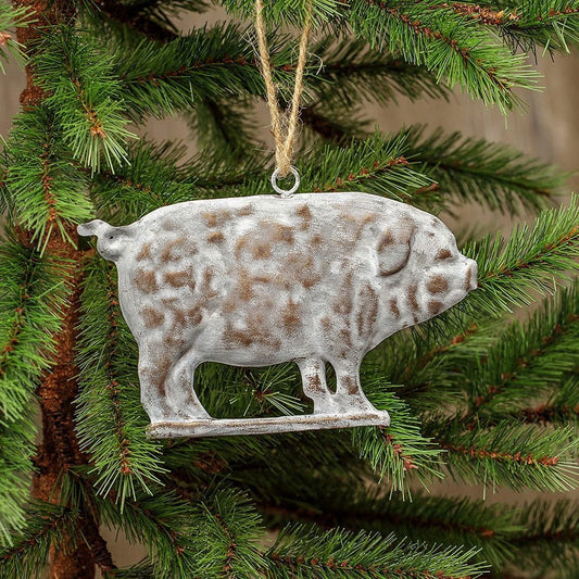 Pig Rustic Metal Farmhouse Ornament Adornment