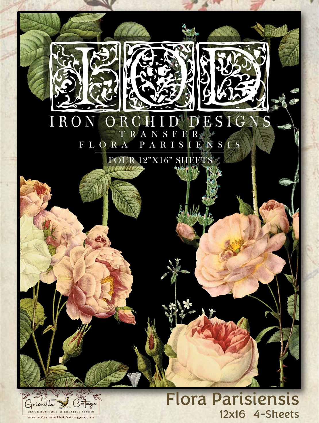 Flora Parisiensis - 4 Sheet, 12x16 Pad IOD Decor Transfer™