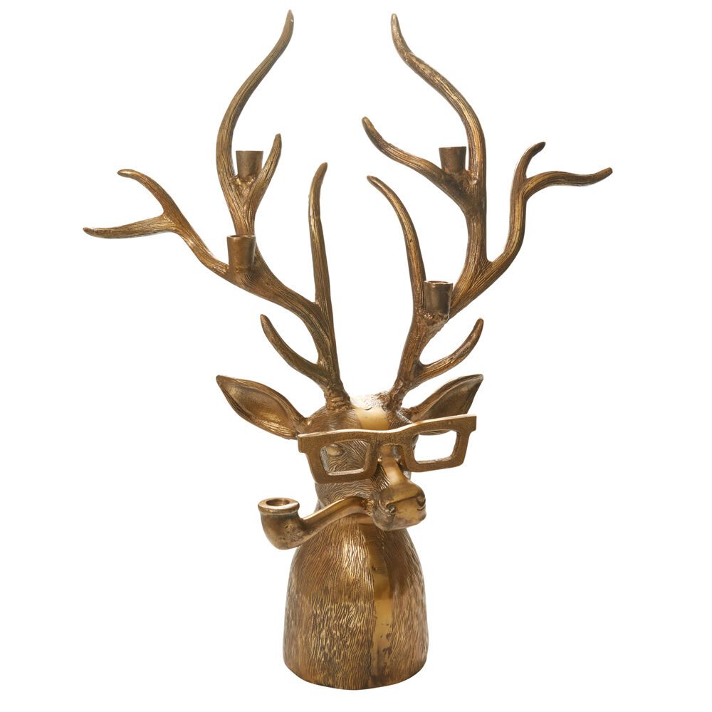 Frankie the Deer Candelabra 30in - Authentic E&E Eloise Collection Bronzed Aluminum  *𝐏𝐢𝐜𝐤-𝐔𝐩 𝐎𝐧𝐥𝐲