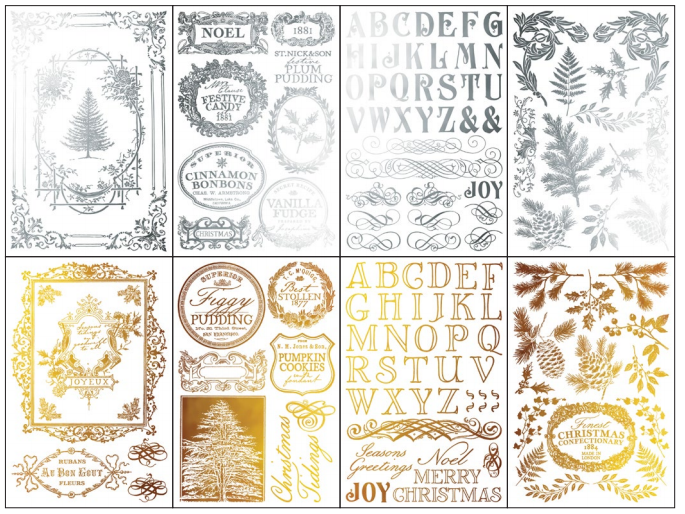 Figgy & Flourish - Gilded Collection - 8 Sheet, 8x12 Pad IOD Decor Transfer™