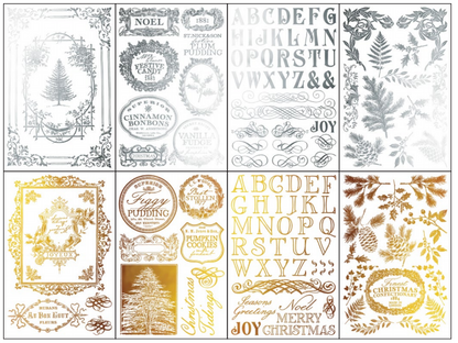 Figgy & Flourish - Gilded Collection - 8 Sheet, 8x12 Pad IOD Decor Transfer™