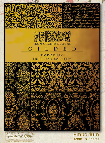 Emporium - Gilded Collection - 8 Sheet, 12x16 Pad IOD Decor Transfer™