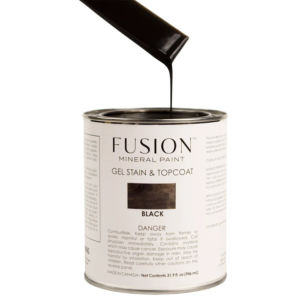 BLACK - Gel Stain & Top Coat 946ml (31.9oz) - FUSION