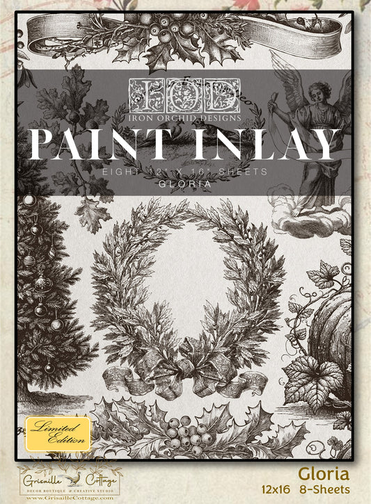 Gloria - 8 Sheet, 12x16 Pad IOD Paint Inlay™