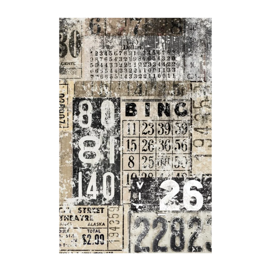 Grunge Numbers 20"x30" ~ Roycycled Treasures