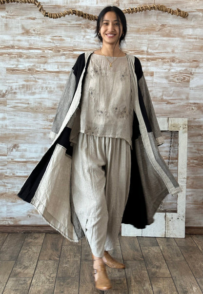 Raw Edge Patchwork Duster - Namsar