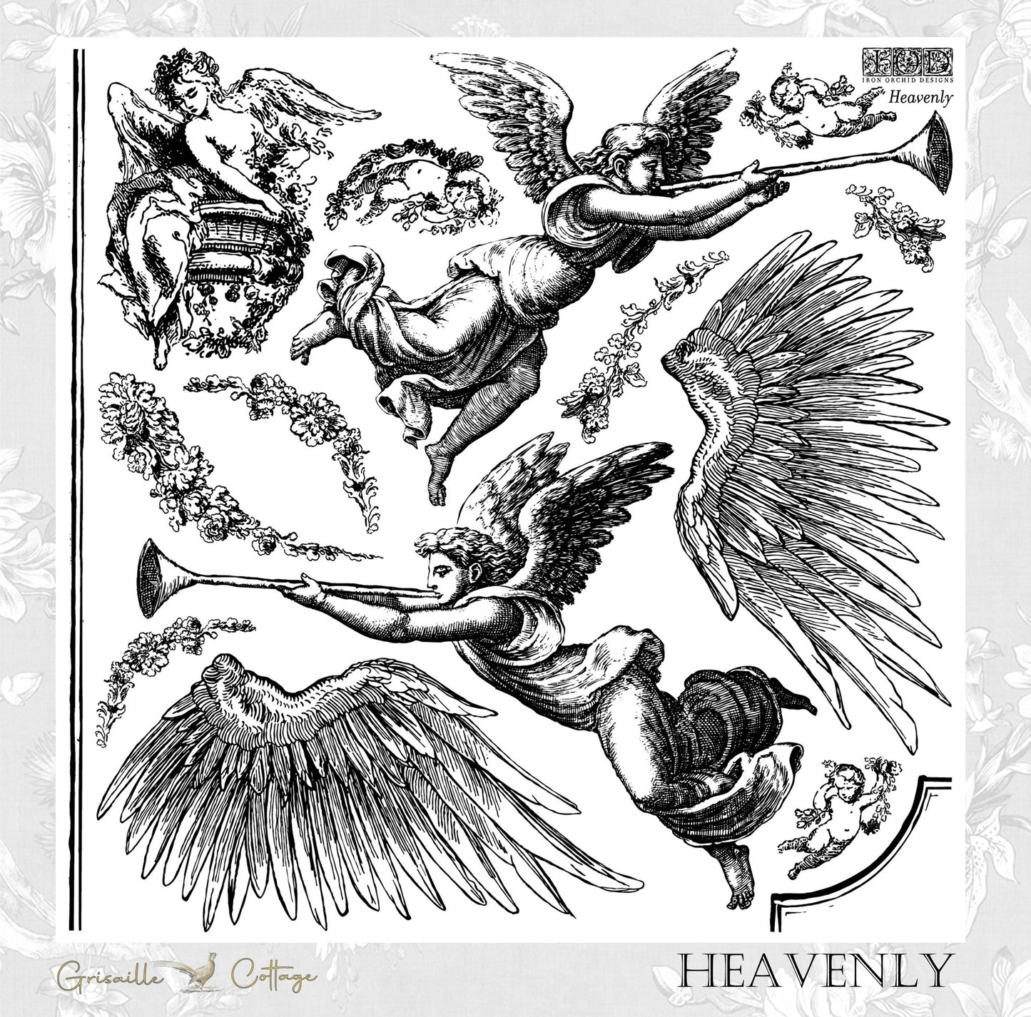 Heavenly - IOD Decor Stamp