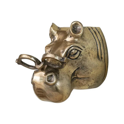 Harvey the Hippo Bronzed Aluminum Wall Mount