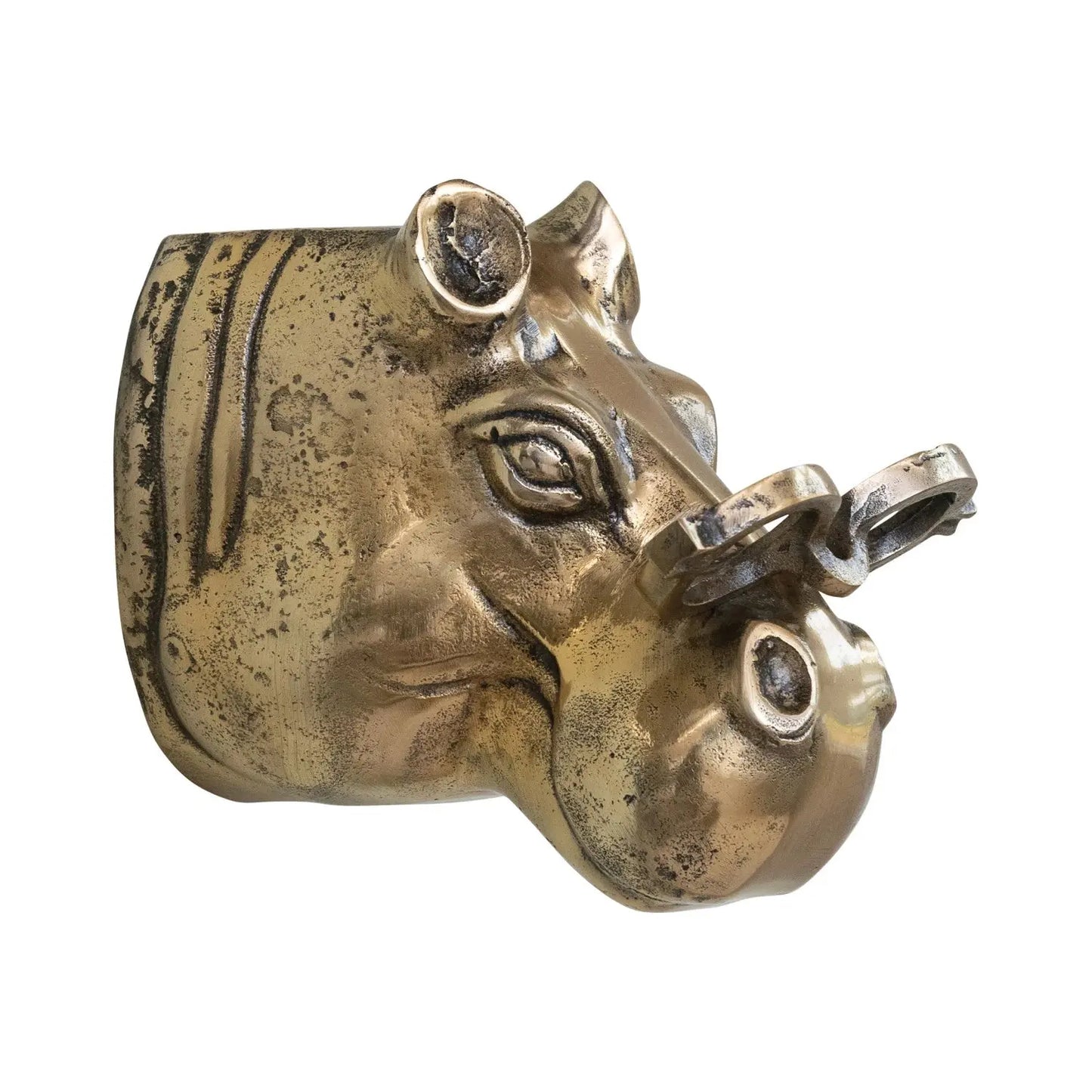 Harvey the Hippo Bronzed Aluminum Wall Mount