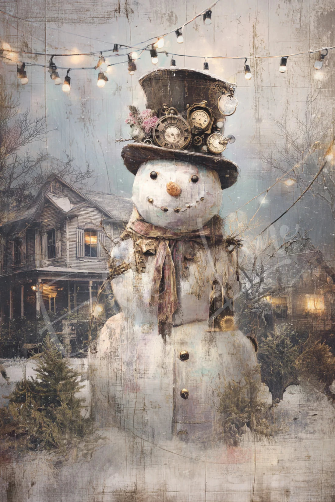 Timeless Snowman EL002 - A4 8.3 x 11.7 - Elsie Lane