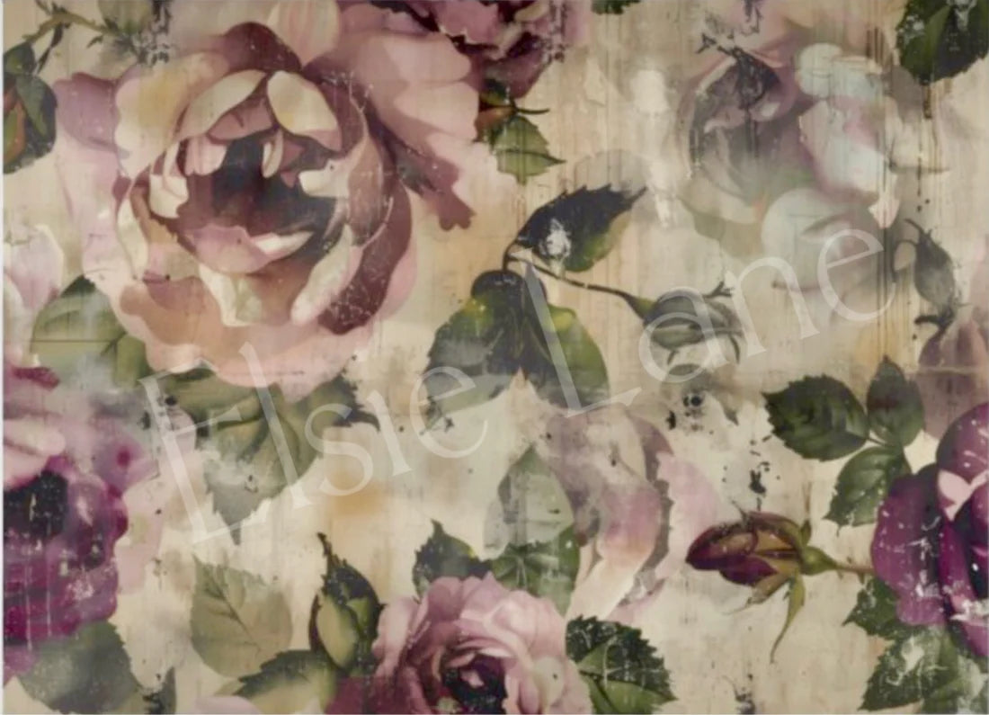 Mauve Memory EL012 - 21 x 29 Decoupage Tissue Elsie Lane