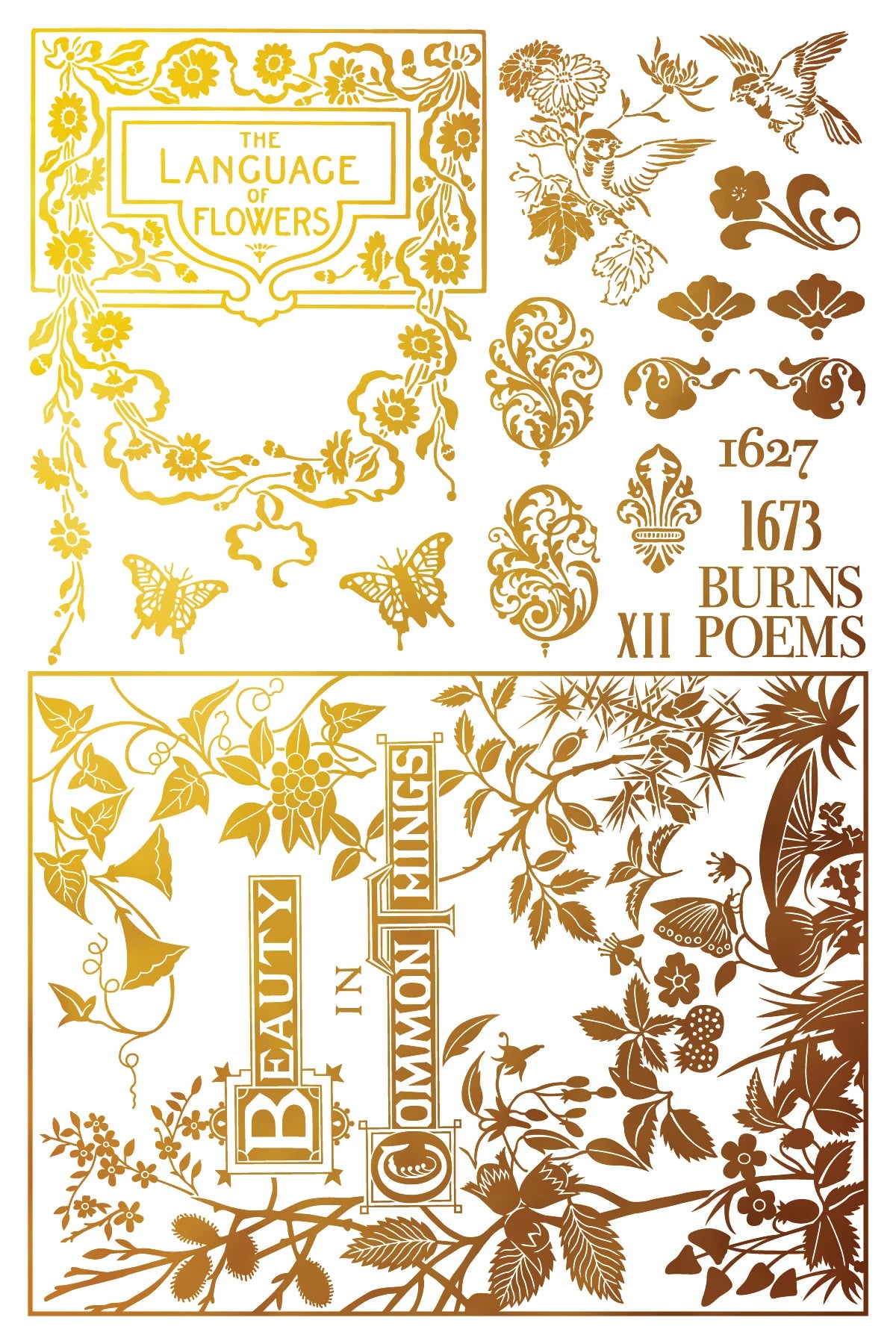 Athenaeum - Gilded Foil - 8 Sheet, 8x12 Pad IOD Decor Transfer™ 2026