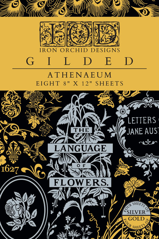 Athenaeum - Gilded Foil - 8 Sheet, 8x12 Pad IOD Decor Transfer™ 2026