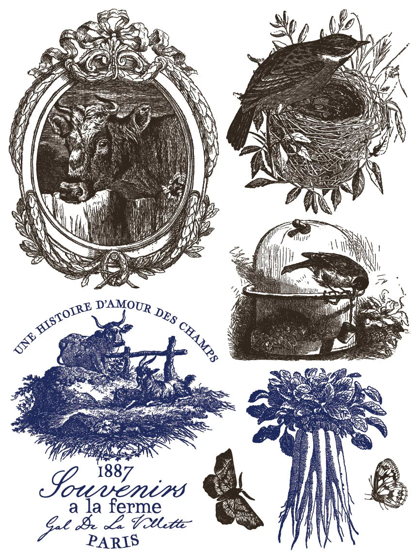 Hameau De La Reine - 8 Sheet, 12x16 Pad IOD Paint Inlay™ (Limited Release) 2026