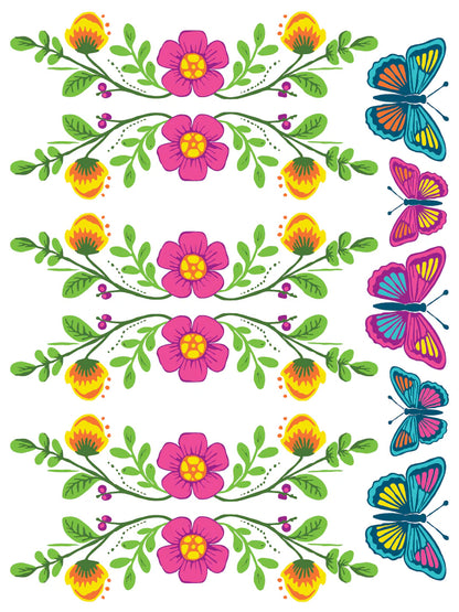 Vida Flora - 8 Sheet, 12x16 Pad IOD Paint Inlay™