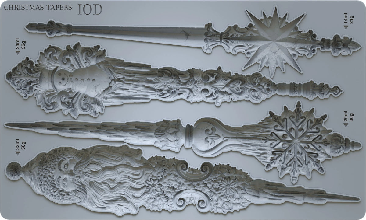 Christmas Tapers (𝗨𝘀𝗲𝗱 - 𝗟𝗶𝗸𝗲 𝗡𝗲𝘄) - IOD Decor Mould