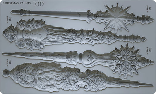 Christmas Tapers (𝗨𝘀𝗲𝗱 - 𝗟𝗶𝗸𝗲 𝗡𝗲𝘄) - IOD Decor Mould