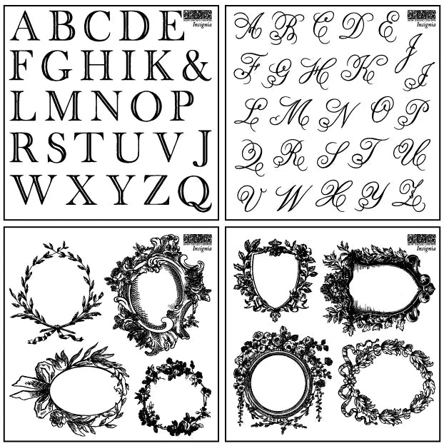 Insignia 6x6 (4 sheets) - IOD Decor Stamp