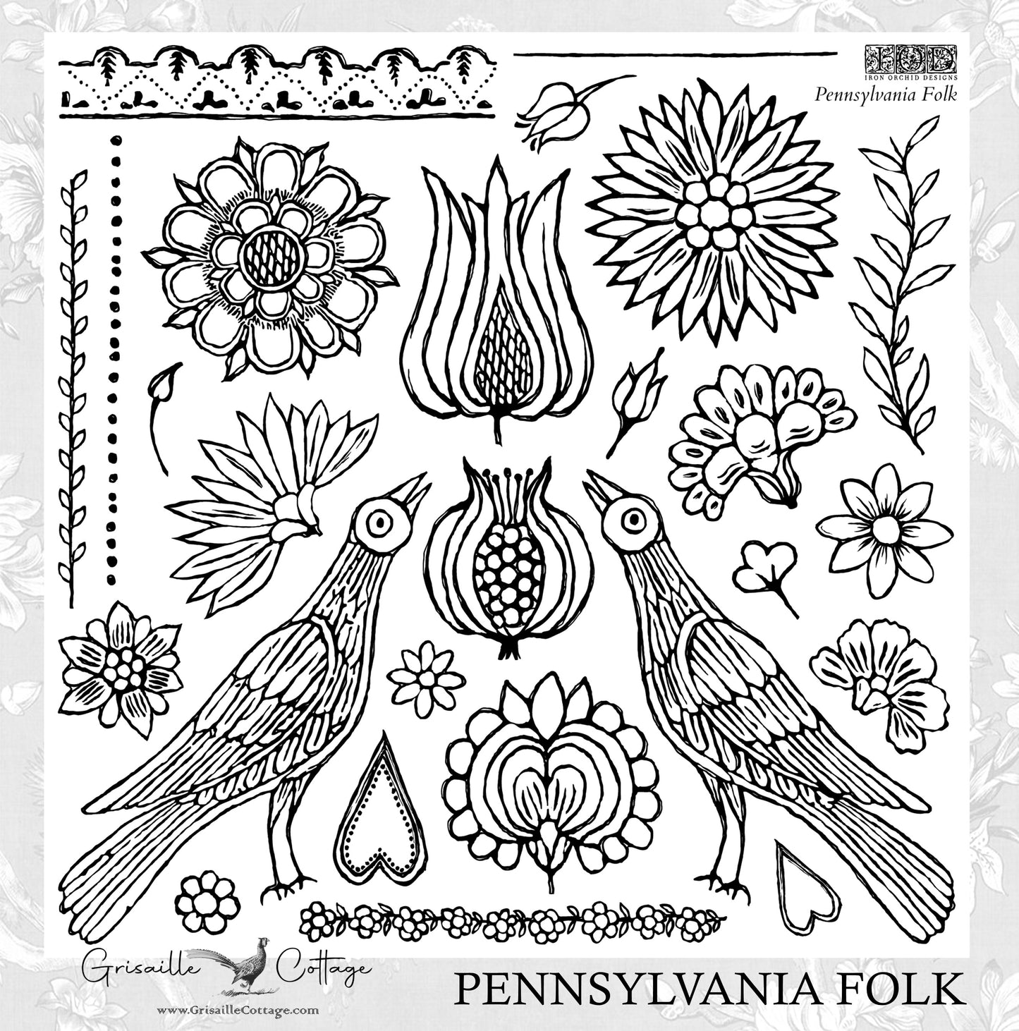 Pennsylvania Folk - IOD Decor Stamp