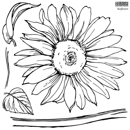Sunflowers - IOD Decor 2-Sheet Stamp