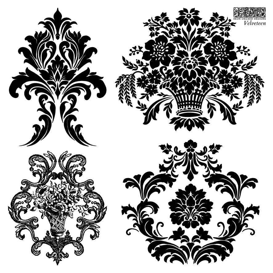 Velveteen 6x6 (4 sheets) - IOD Decor Stamp